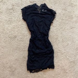 Black lace dress